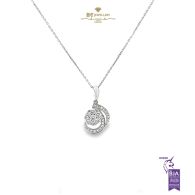 White Gold  Brilliant Cut Diamond Pendant - 0.35ct