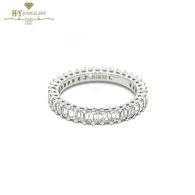White Gold Baguette Cut Diamond Full Eternity Ring - 2.19ct