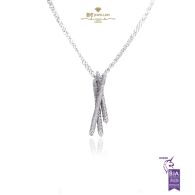 White Gold Brilliant Cut Diamond Necklace - 1.85ct