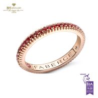  Fabergé Colours of Love Rose Gold Ruby Fluted Eternity Ring