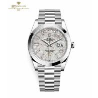 Rolex Day-Date 40 Platinum Meteorite with Diamond Dial {DISCONTINUED} - ref 228206