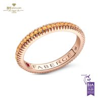 Fabergé Colours of Love Rose Gold & Orange Sapphire Fluted Eternity Ring