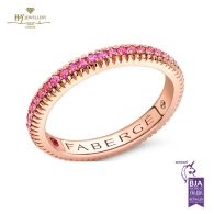 Fabergé Colours of Love Rose Gold & Pink Sapphire Fluted Eternity Ring