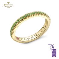 Fabergé Colours of Love Yellow Gold Tsavorite Fluted Eternity Ring