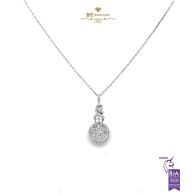 White Gold Brilliant Cut Diamond Pendant - 0.41ct