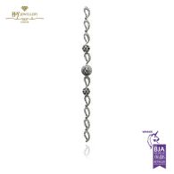 White Gold Brilliant Cut Diamond Trilogy Design Bracelet -1.23 ct