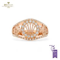 Rose Gold Rolex Design Round Cut Diamond Ring - 0.81ct