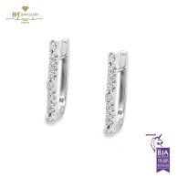 White Gold Brilliant Cut Diamond Earrings - 0.31ct