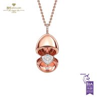 Fabergé Essence Rose Gold Diamond Heart Surprise Locket 0.47ct