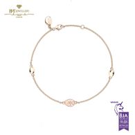 Fabergé Heritage Rose Gold Diamond & Pink Guilloché Enamel Chain Bracelet