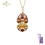 Fabergé Heritage Yellow Gold Diamond & Red Guilloché Enamel Gold State Coach