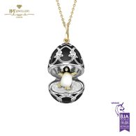 Fabergé Heritage Yellow and White Gold Diamond & Black Enamel Penguin Surprise Locket