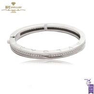 White Gold  Brilliant Cut Diamond Bvlgari Bangle - 1.60 ct