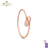 Fabergé Heritage Rose Gold Diamond & Pink Guilloché Enamel Crossover Bracelet