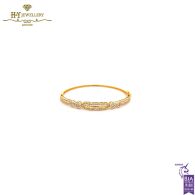 Yellow Gold Mix Cut Diamond Bangle - 1.74ct