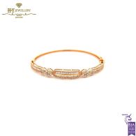 Rose  Gold Mix Cut Diamond Bangle - 1.75ct