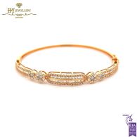 Rose  Gold Mix Cut Diamond Bangle - 1.75ct