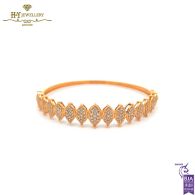 Rose Gold Round Cut Diamond Bangle - 1.53ct