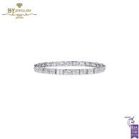 White Gold Baguette Cut Diamond Tennis Bracelet - 8.00ct