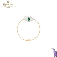 House Of Meraki Surya Bracelet - Yellow Gold Zambian Emeralds and Diamond - 1.47ct