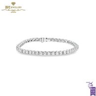 White Gold Brilliant Cut Diamond Tennis Bracelet - 6.67ct