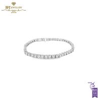 White Gold Brilliant Cut Diamond Tennis Bracelet - 7.37ct