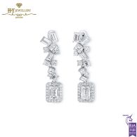 White Gold Mix Cut Diamond Earrings - 5.74ct