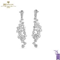 White Gold Brilliant Cut Diamond Earrings - 10.38ct