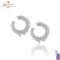 White Gold Mix Cut Diamond Earrings - 7.20ct