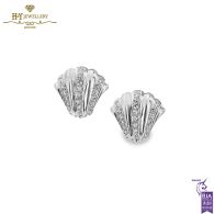 White Gold Brilliant Cut Diamond Earrings - 0.80 ct