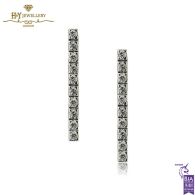 White Gold Brilliant Cut Diamond Earrings - 0.41ct