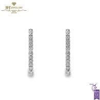 White Gold Brilliant Cut Diamond Earrings - 0.31ct