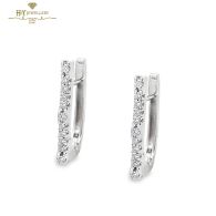 White Gold Brilliant Cut Diamond Earrings - 0.31ct