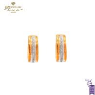 Yellow & White Gold Brilliant Cut Diamond Earrings - 0.18ct