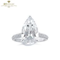 White Gold Pear Cut & Brilliant Cut Diamond Ring - 9.55ct