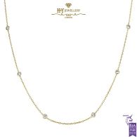 Diamond Droplet Necklace Yellow - 0.50ct