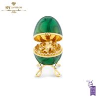 Fabergé x 007 Limited Edition Yellow Gold & Green Guilloché Enamel Octopussy Egg Objet