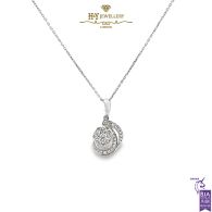 White Gold  Brilliant Cut Diamond Pendant - 0.35ct