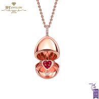 Fabergé Essence Rose Gold Ruby Heart Surprise Locket