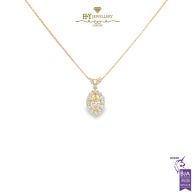 Yellow Gold Mix Cut Diamond Pendant - 1.28ct