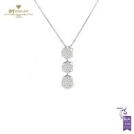 White Gold Round Brilliant  Cut Diamond Pendant - 1.00ct