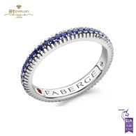  Fabergé Colours of Love White Gold Blue Sapphire Fluted Eternity Ring