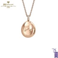 Fabergé Essence Rose Gold I Love You Egg Pendant