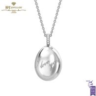 Fabergé Essence White Gold I Love You Egg Pendant