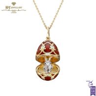 Heritage Yellow Gold, White Gold & Diamond Red Guilloché Enamel Year Of The Rabbit Surprise Locket