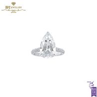 White Gold Pear Cut & Brilliant Cut Diamond Ring - 9.55ct