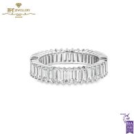 White Gold Emerald Cut Diamond Full Eternity Ring -  2.36ct