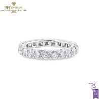 White Gold Brilliant Cut Diamond Full Eternity Ring - 2.38ct