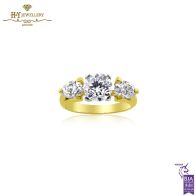 Yellow & White Gold Round & Oval Cut Diamond Ring - 2.35ct