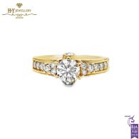 Yellow Gold Brilliant Cut Diamond Ring  -1.20ct